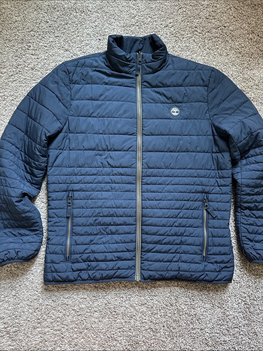 Timberland Men's Navy Quilted Lightweight Puffer Jacket size XL